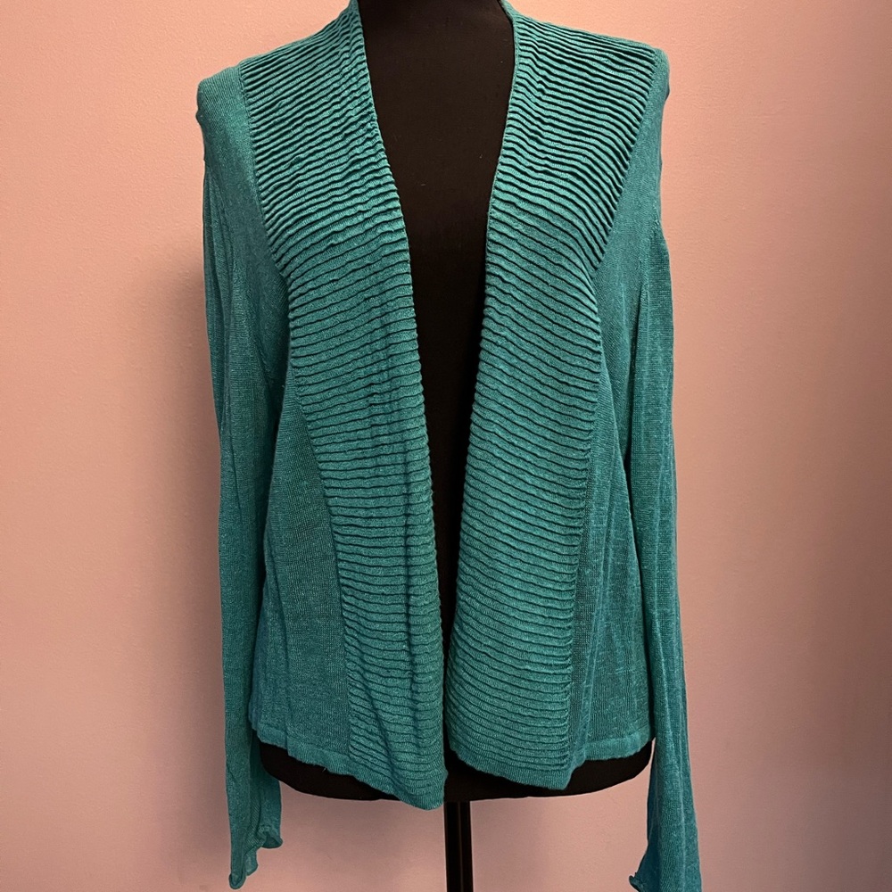 NIC+ZOE Size XL Green Sweater